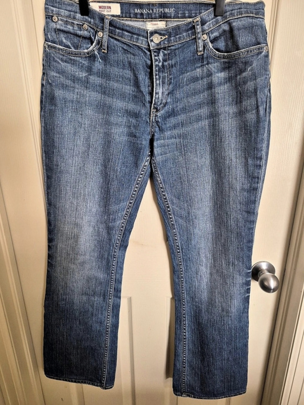 Banana Republic Modern Boot Cut Jeans Blue Waist 12